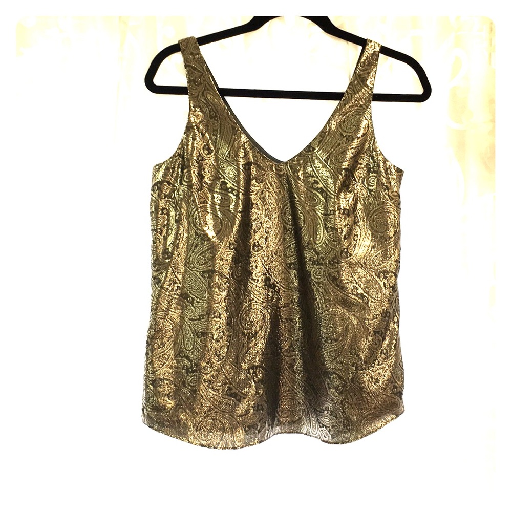 The Limited metallic gold tank.